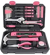 Apollo Tools 39 Piece General Household Tool Set in Toolbox Storage Case with Essential Hand Tool...