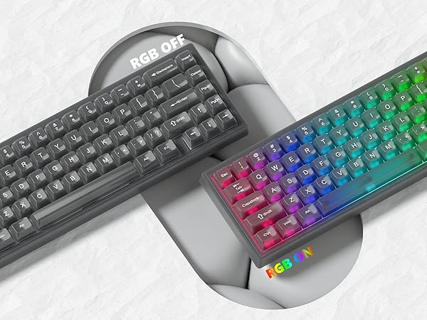 Keycaps Clear, White Keycaps 60 65 75 100 Percent, Transparent Jelly Cute Custom Key Cap