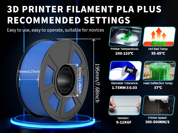 9-PLA+ Filament for Most FDM 3D Printer-MB