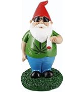 Gnometastic Gnomes Smoking Gnome, 8.5in, Funny Garden Gnomes Decorations for Yard, Outdoor Lawn O...