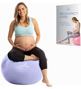 ProBody Pilates Pregnancy Ball - Yoga Ball for Pregnancy with Book, Prenatal, Labor &amp; Postnatal M...