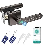 BIWIBON Fingerprint Door Lock, 5 in 1 Fingerprint Door Knob with Smart APP/Fingerprint/IC Cards/P...