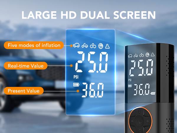tire inflator with gauge