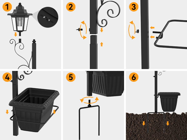 solar light planter