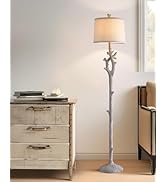 OYEARS Retro Farmhouse Floor Lamp for Living Room Rustic Standing Lamps Tree Trunk Deco Modern Co...