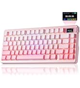 Aula Nova75 Wireless Mechanical Keyboard 8000mAh,Gasket Mounted with Cream Sound 75% Compact Layo...
