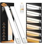 14.7 Inch Under Cabinet Lighting with Remote, 6 Color Temps Motion Sensor Light Indoor, LED Power...