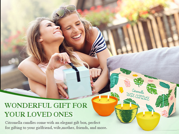 The candles come with a prety box. It is a wonderful gift for your loved ones.