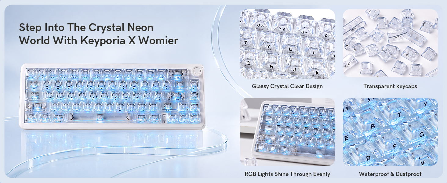 Keyporia X Womier Crystal Clear Keycaps