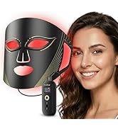 Red Light Therapy for Face, Near-infrared Led Face Mask Light Therapy with Remote, 3 Modes, 850nm...