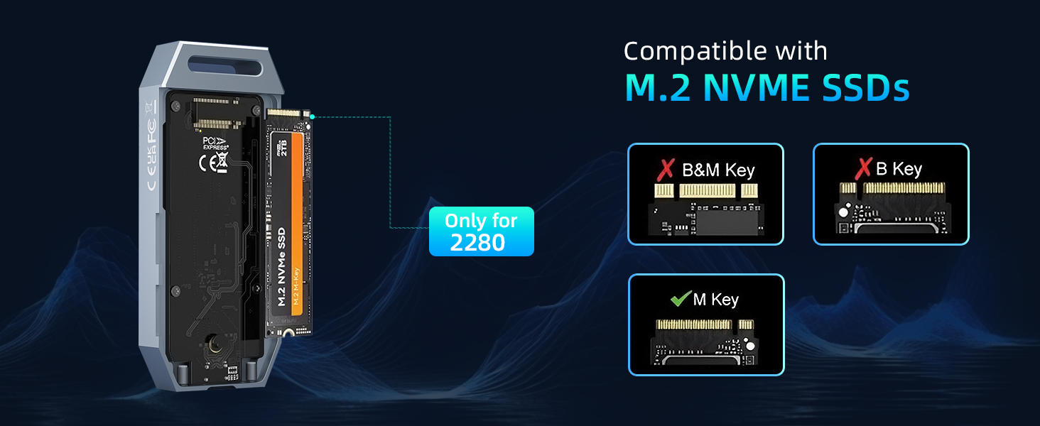 USB4 Type-C to 2280 NVMe Enclosure