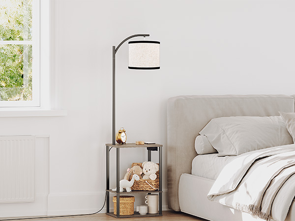 floor lamp with table
