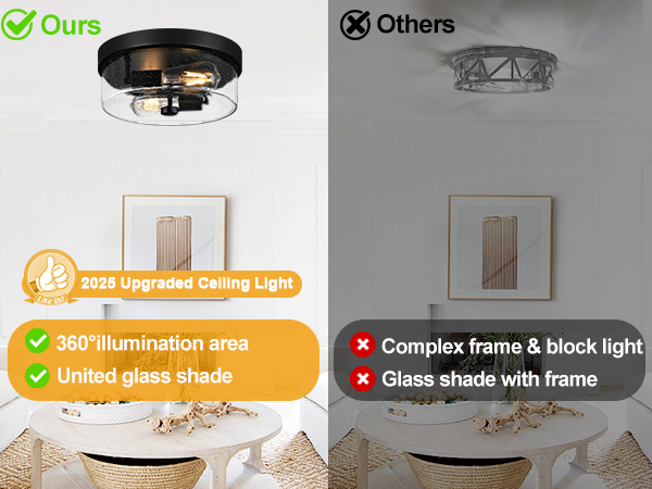 black flush mount ceiling light