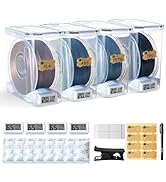 Filament Storage Box - 6 Pack 4L 3D Printer Filament Containers with 6 Hygrometers, Airtight Dry ...