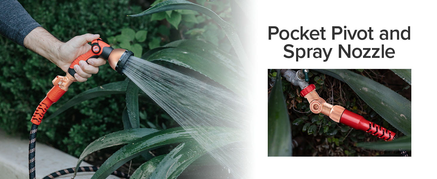 Pocket pivot and spray nozzle