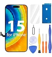 Ayake for iPhone 15 Screen Replacement, 6.1 inch FHD LCD Display and Touch Digitizer Screen, True...