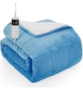 Homemate Heated Weighted Blanket - 50"x60" 10lbs Electric Blanket Fast Heating Heavy Throw Blanke...