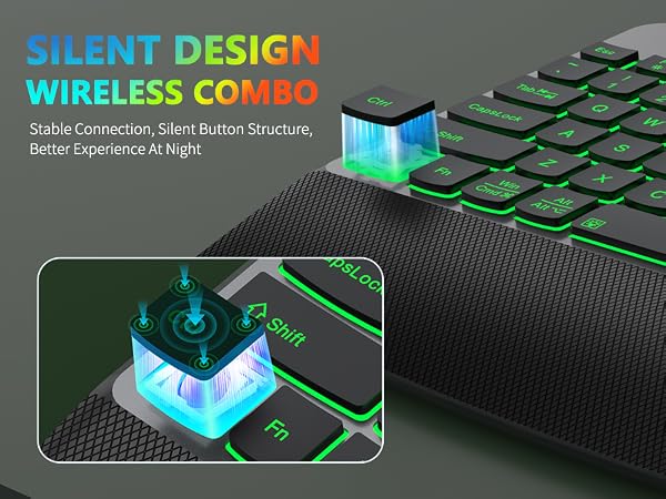 silent design wirelss combo