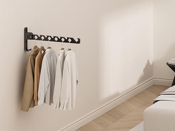 folding wall mounted clothes hanger