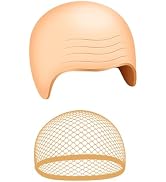 NEBURORA 2 Pcs Thick Bald Cap Halloween Latex Wrinkle Bald Caps for Adults Women Men Wig Cap Cost...