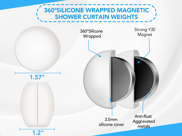 magnetic shower curtain weights