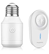 HAPYTHDA Remote Control Light Socket E26/E27 Bulb Base Holder, No Wiring Wireless Light Switch Kit