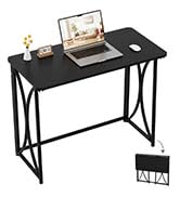 coeztt Folding Desk, 31.5" Small Desk for Bedroom, Space Saving Foldable Computer Desk for Home O...