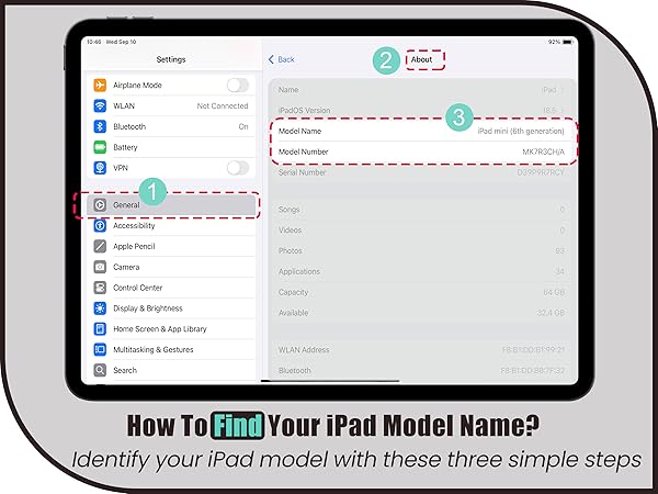 how to find ipad model