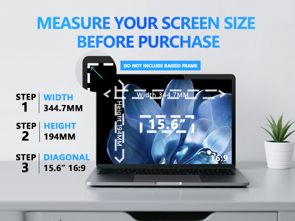 Laptop Privacy Screen Shield 15.6 Inch