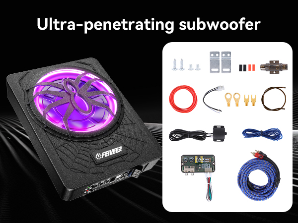 Car subwoofer,under seat subwoofers with amp,under seat subwoofer,bluetooth subwoofer for car