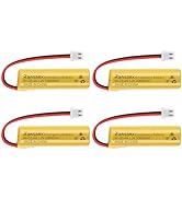 4PCS 1.2V 1000mAh AA Ni-CD Batteries Exit Sign Emergency Light Battery Replacement with 2Pin JST ...
