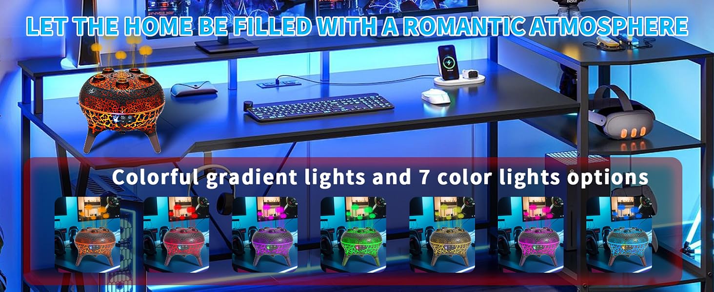 colorful light aroma diffuser