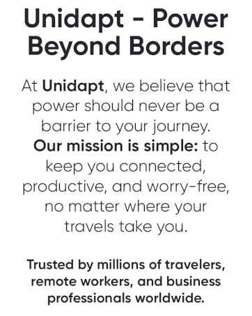 Unidapt Travel Power Solutions, Buisness Travel, Remote Work Essentials, Travel Accessories