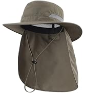 Connectyle UPF 50+ Wide Brim Sun Hat for Men Women UV Protection Fishing Hat with Neck Flap Outdo...