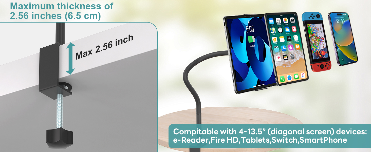 Desktop Gooseneck Tablet Mount