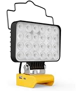 LIVOWALNY LED Work Light for Dewalt 20V Battery, 88W 8800LM Battery Flashlight Cordless, Portable...