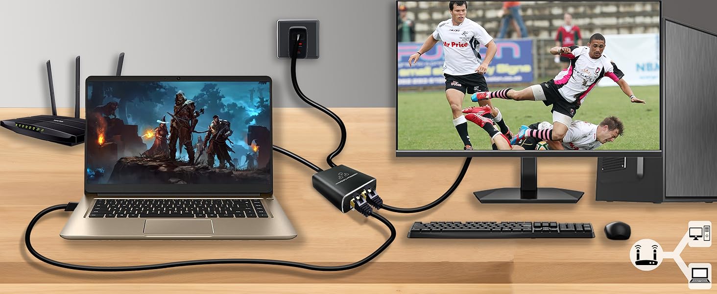 dual ethernet splitter