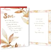 Hongshan Father's Day Card Gifts for Son,Father’s Day Card from Dad Mom,Son Birthday Card,Eco-Fri...