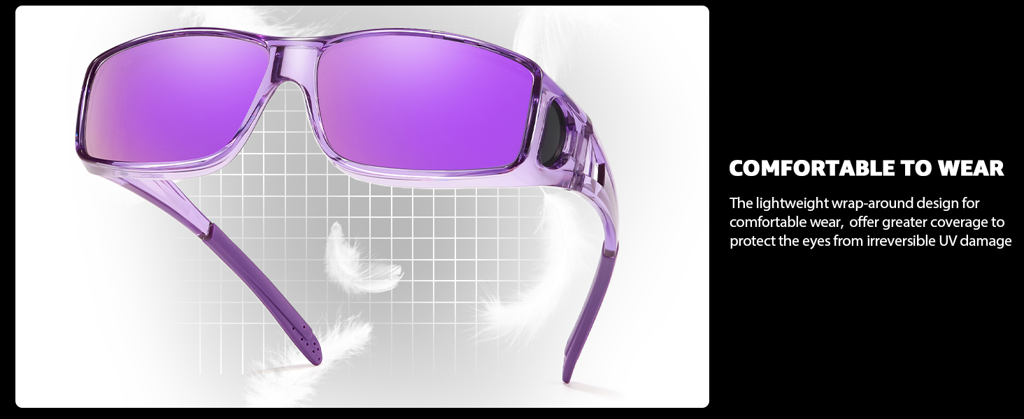 Myiaur Over Glasses Sunglasses for Men Women, Polarized Fit Over Sunglasses UVProtection, Anti Glare