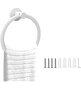 Cilee White Towel Ring for Bathroom,Bath Towel Ring, Bathroom Hardware Accessories,Hand Towel Hol...