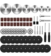 66Pcs Cutting Wheel Set for Dremel Rotary Tool 20Pcs Resin Cutting Discs 6Pcs HSS Circular Saw Bl...