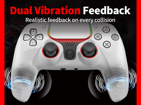Dual vibration motors for a better gaming feedback experience