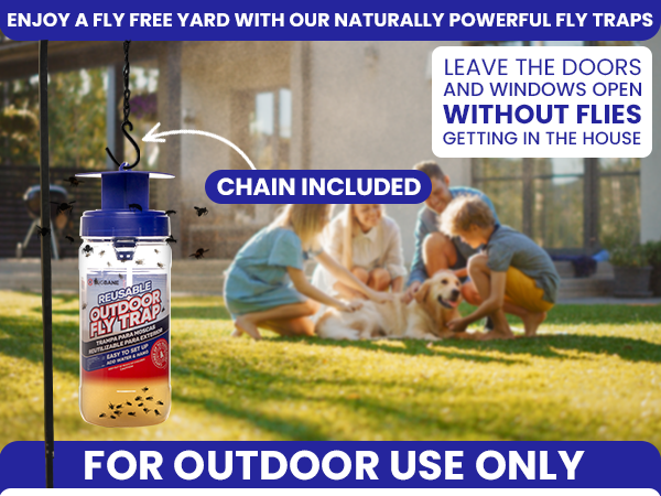 Enjoy a fly free yard with our naturally powerful fly catcher outdoor. Fly traps outdoor hanging