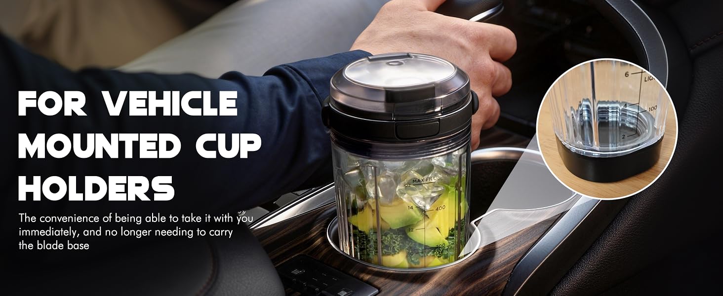 Replacement Cup for Ninja Blast Portable Blender,18 oz Vessel with Sip Lid &amp;amp; Base Cap