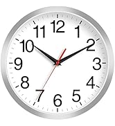 Rohioue Wall Clock Modern 8 Inch Battery Operated Silent Non Ticking Small Analog Clock Decorativ...