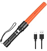 UltraFire 12 Inch 619 Lumen Traffic Wand, 3 Modes USB-C Rechargeable LED Flashlight &amp; Traffic Con...