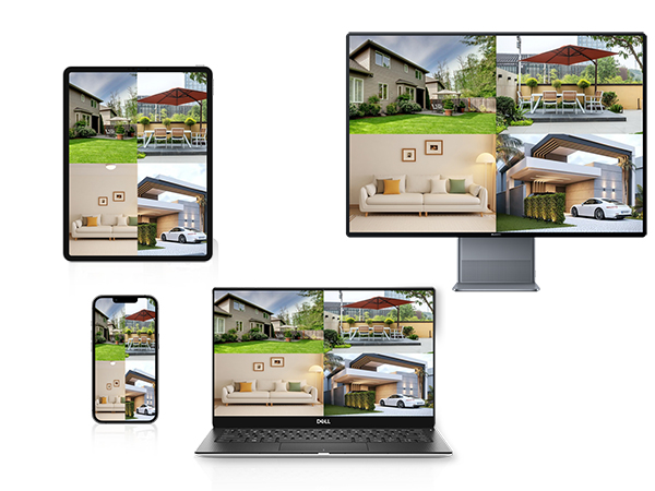 Expandable 4CH Wired Mini DVR & Security Cameras System-2pcs 1080P Mini Dome Cameras 