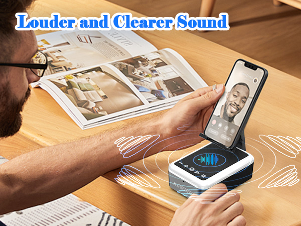 phone stand with bluetooth speaker