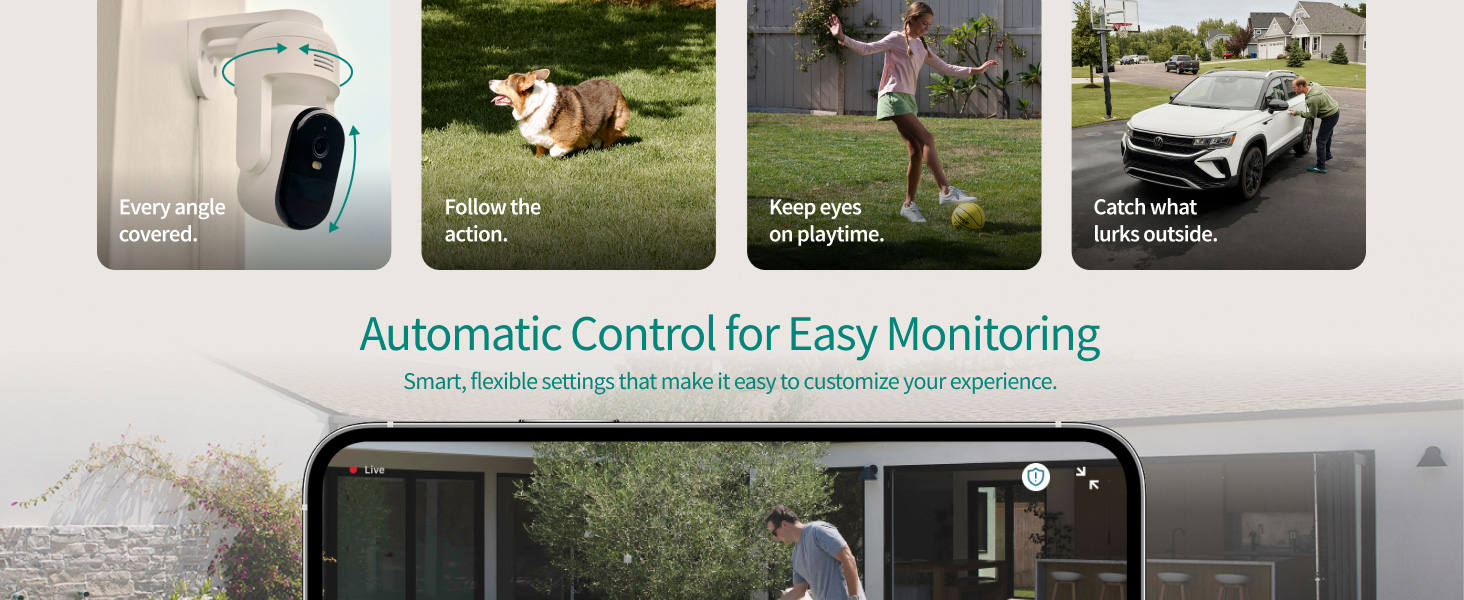 Arlo Essential Pan Tilt Zoom 2K Camera