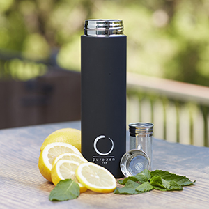 Tea infuser tumbler for fruit infused water herbal infusions tea and cold brew coffee